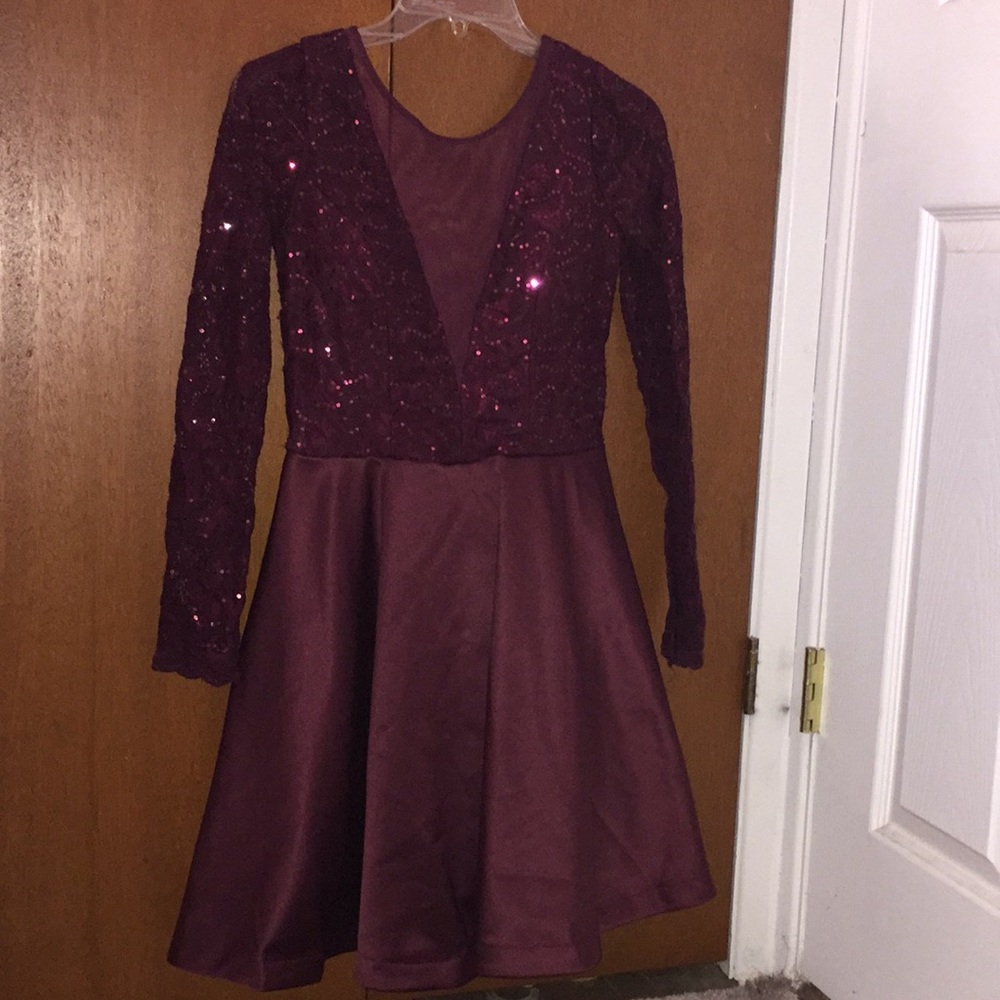 A cute formal perfect maroon dress